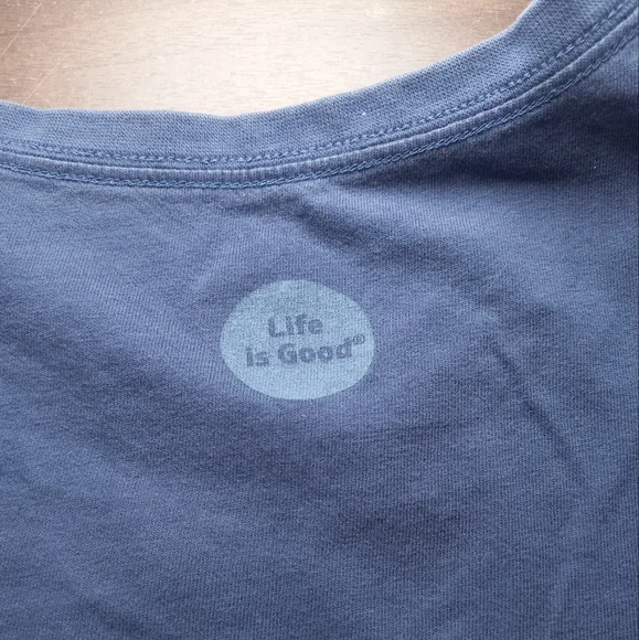 Life is Good crusher tee xxxl blue v neck long sleeve - Picture 3 of 4